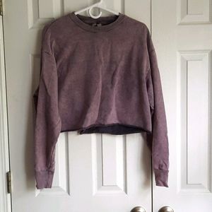 Cropped purple sweater